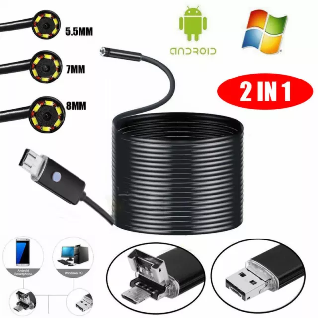 WiFi Endoskop USB 2.0./1.1 Endoscope Inspektion Kamera 6 LED für  Android