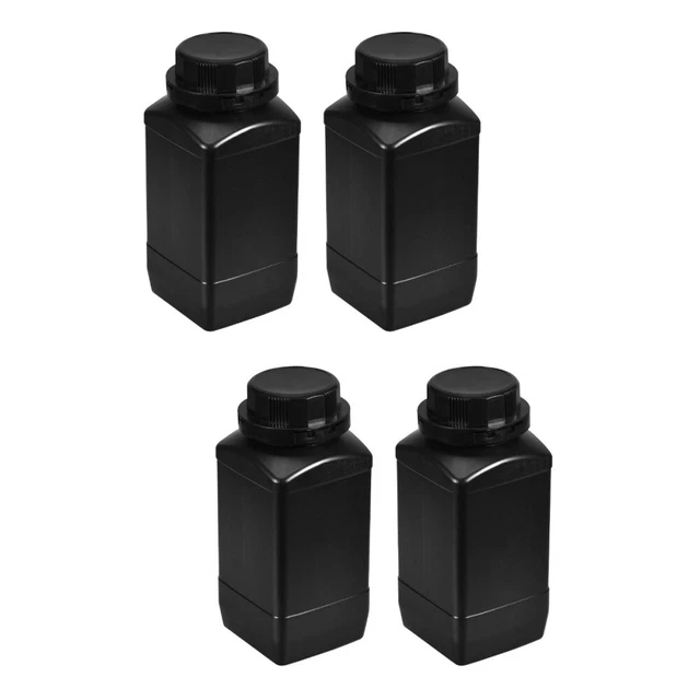4 Pcs Lab Storage Bottle Big Mouth Square Bottle Small Vials