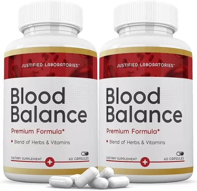 (2 Pack) Blood Balance Red Boost  Formula All Natural Blood Sugar Support Pills