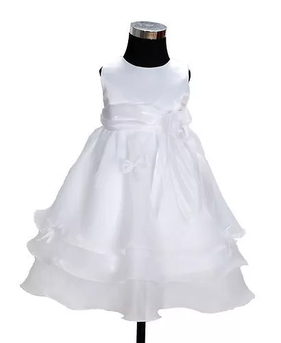 Taufen Blume Mädchen Kleid Party Brautjungfer Hochzeit in 6 Farben von 3M-24M