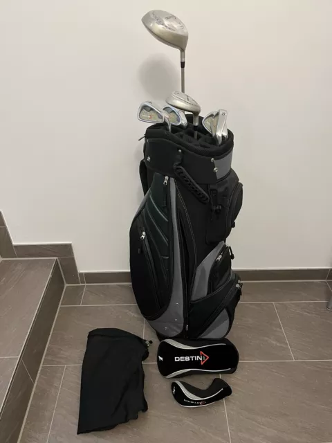 DESTIN GOLFSCHLÄGER SET GOLFBAG STANDBAG TASCHE TRAGETASCHE HERREN 4 6 8 P S Top