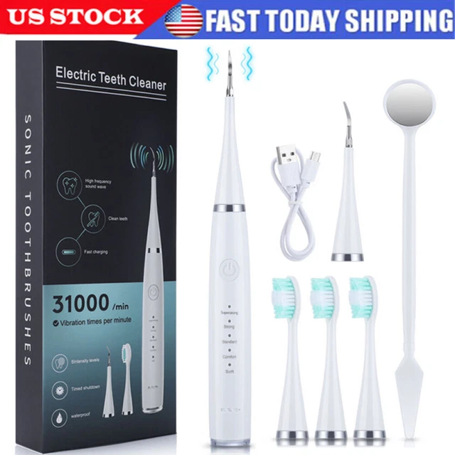 Ultrasonic Tooth Cleaner Electric Dental Scaler Plaque Remover Teeth Whitening