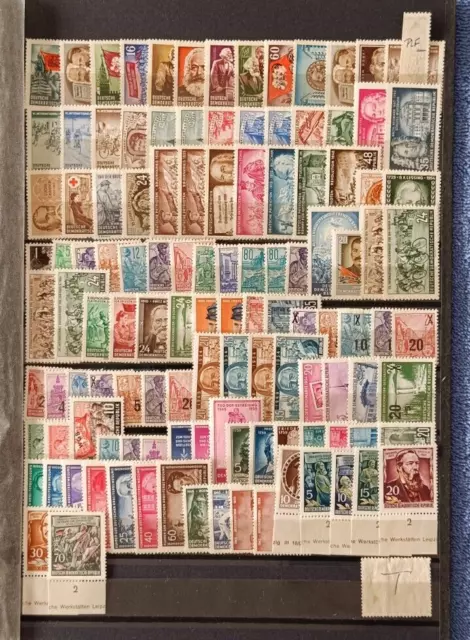 DDR-Briefmarken, Auswahl aus 1953-55, aus Michel-Nr. 344-490, postfrisch (T)