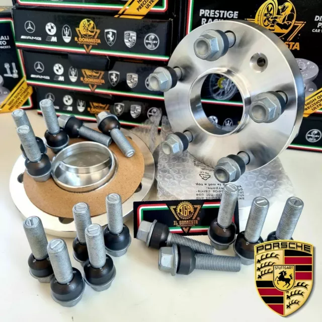 Kit 4 Distanziali Da 16+20Mm +Bulloni Oem Per Porsche Carrera 911 Tutte Dal 1997