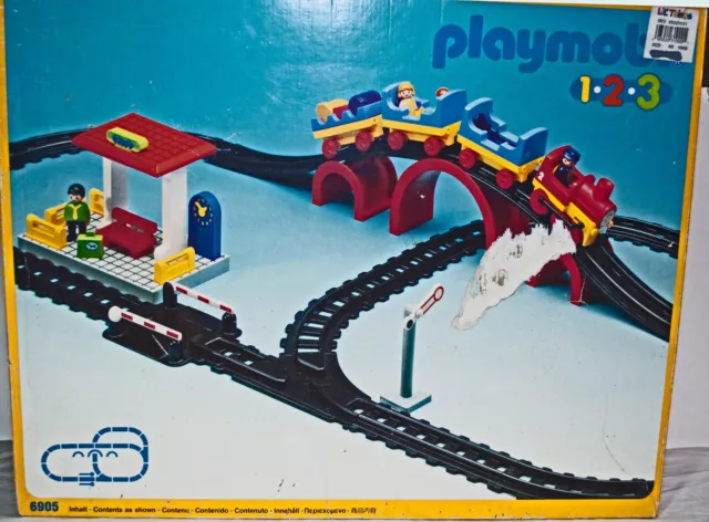 Playmobil 123 Starry Night Train Set Tracks Figures 6880 Vintage 1990  Geobra Toy -  Sweden