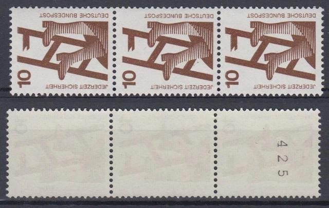 Bund 695 a RM ungerade schwarze Nr. Unfallverhütung 10 Pf postfrisch
