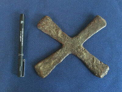 Antique African KATANGA St. Andrew/oblique cross copper currency 3