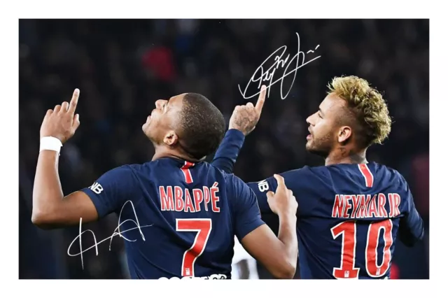 Kylian Mbappe Signed Framed Printed Autograph Memorabilia PSG