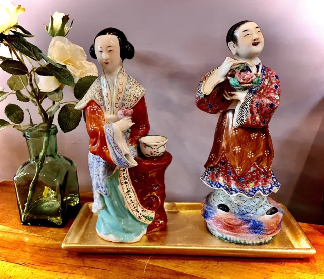 Lot 2 Antique/Vintage Chinese Porcelain Figurines