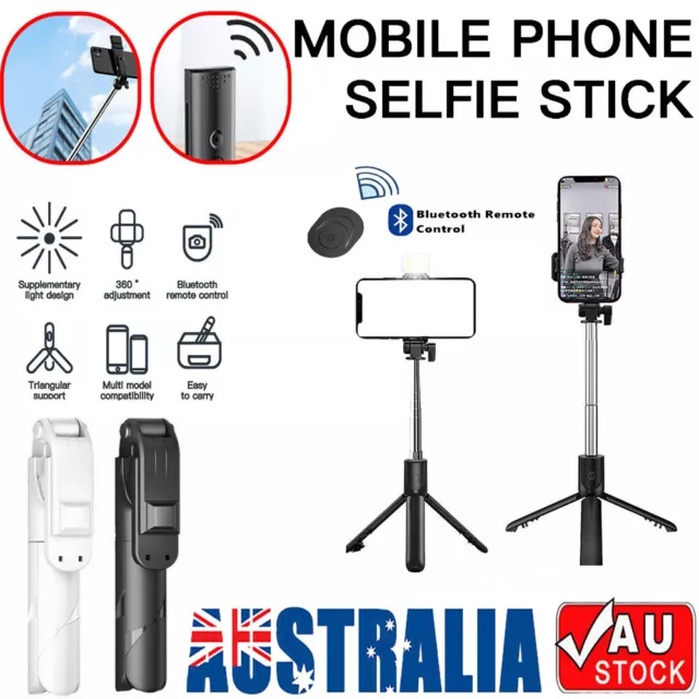 Rotating Unipod Selfie Stick Handheld Tripod Bluetooth Shutter For Mobile iPhone