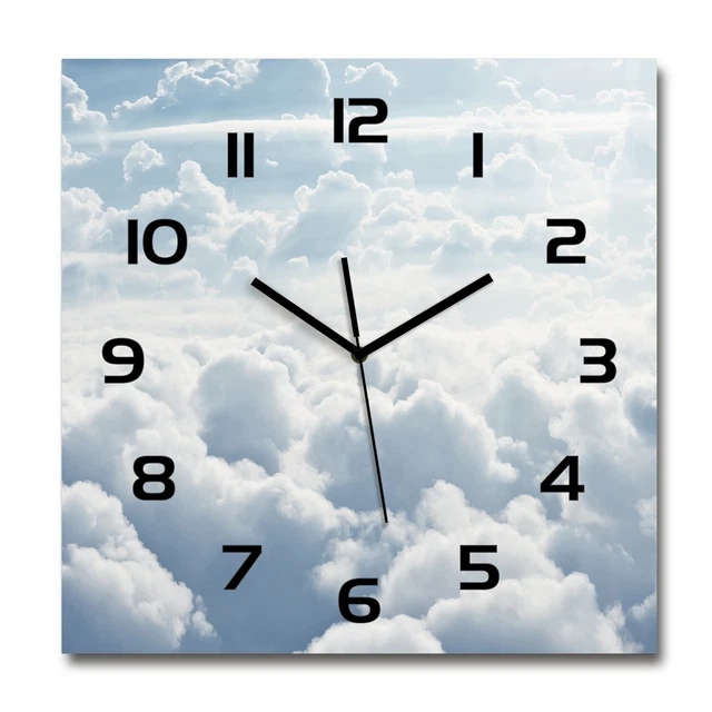 Horloge murale en verre Plage - Horloge carrée c/c