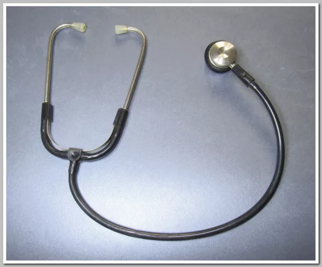 Old Vintage Doctor Classic Stethoscope with black Tubes 1980's  USSR #25923