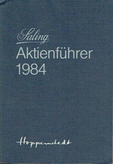 Hoppenstedt Saling Aktienführer 1984 Aktienhandel Aktien Wertpapierbörse BRD