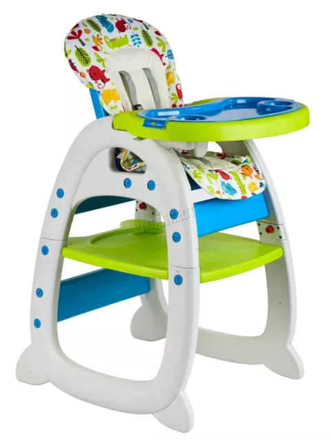 Green Baby Highchair Infant High Feeding Seat 3in1 Toddler Table Chair New
