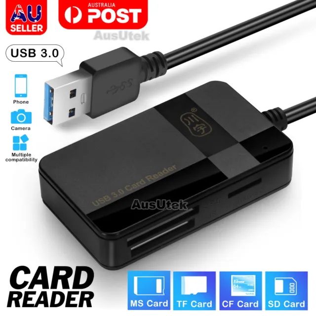 USB 3.0 All In One Multi Memory Card Reader CF Micro SD HC SDXC TFLASH MS