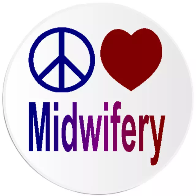 Peace Love Midwifery - 100 Pack Circle Stickers 3 Inch