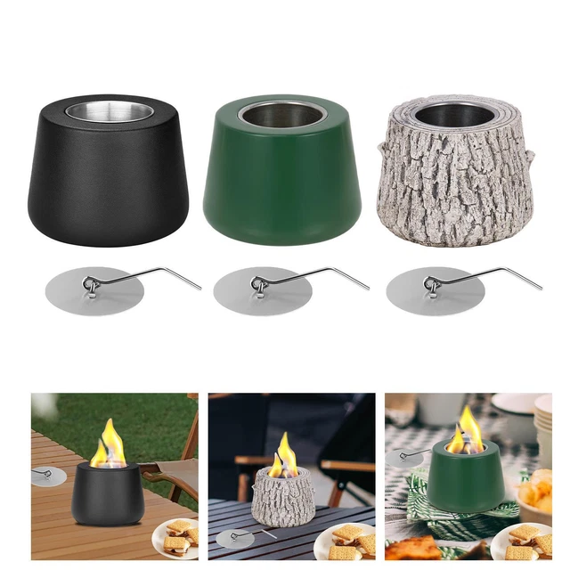Tabletop Fire Pit with Lid Tabletop Fireplace Winter Burner Outdoor Warm Hand