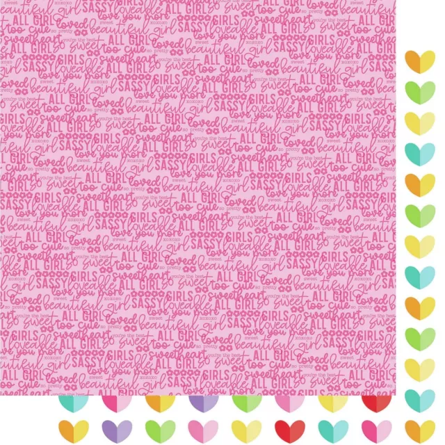 25 Pack My Candy Girl Double-Sided Cardstock 12"X12"-All Girl BBMY12-2371