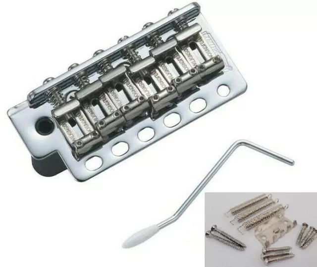 *B Stock* Chrome Wilkinson WV6SB Steel Block Tremolo Bridge for Strat WV6 SB