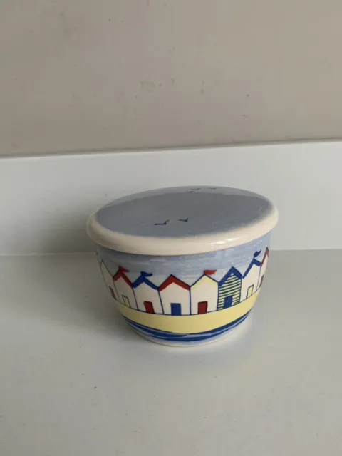 Poole Pottery Beach Huts 11 Covered Suger Bowl