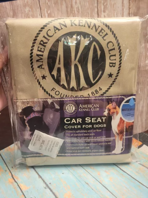 AKC American Kennel Club car seat cover for dogs, Beige, 57"x59", unused