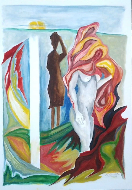 Tecnica mista originale di Romeo Mesisca 35x50 (2019)