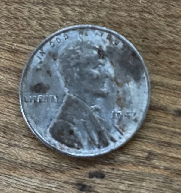 1943 Silver Steel Lincoln Wheat Penny Cent No Mint Mark Magnetic