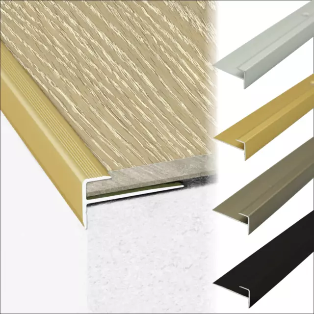 Luxury Click Vinyl Flooring Push-In Stair Nosing Edge Profile Trim Lvt C24