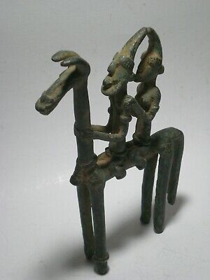 Dogon Bronze Sculpture, Horse and Riders, Inland Niger River Delta Style, Mali