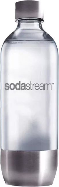 SodaStream 1L PET Flasche mit Edelstahl Boden und Deckel - universell einsetzbar