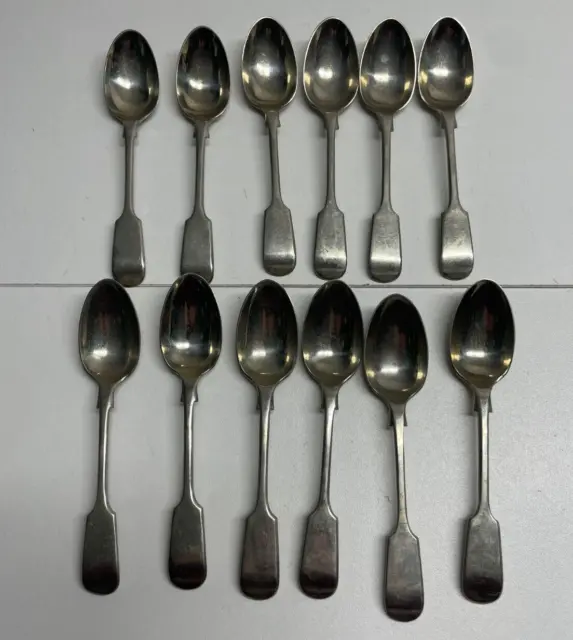 James Dixon & Son Pearl Silver TEA Spoons, Set of 12 ( B14), Vintage