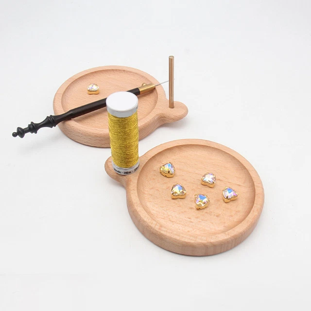 Spool Halter 2-in-1 Perle Weben Werkzeug Handwerk Perle Droht Tablett 8