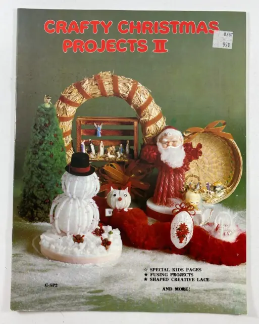 2 adornos de folleto vintage 1980 artesanales proyectos navideños, etc.