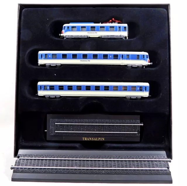 Transalpin Three Part Train & Track Model Railway Collectable Z Gauge Guage