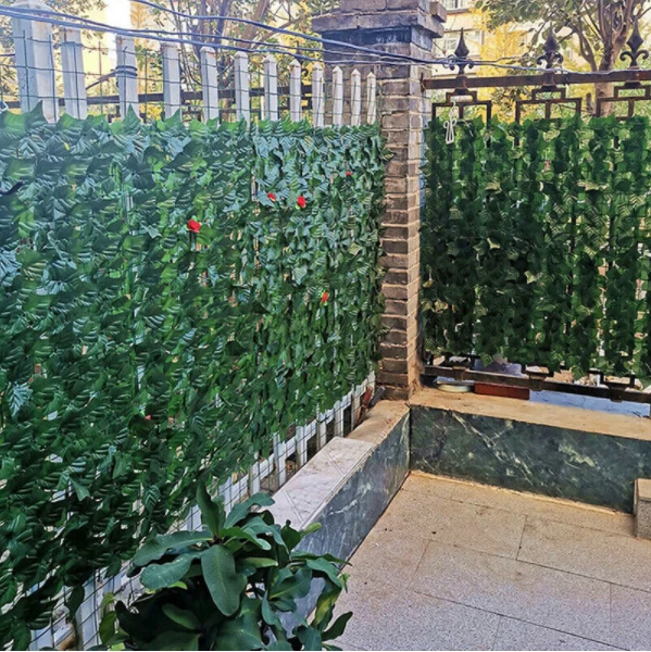 Künstlich Efeu Blatt Zaun Hecke Garten Wanddekoration Pflanzen Sichtschutz Deko 3
