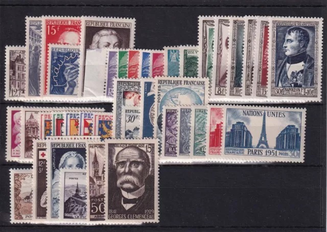 France Annee Complete 1951  Neuf**   Cote: 152 €