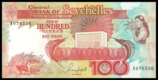 Seychelles 100 Rupees ND (1989) P35 aUNC  ***