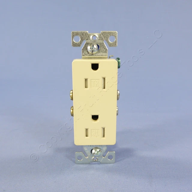 Cooper Ivory TAMPER RESISTANT Duplex Receptacle Outlet 5-15R 15A Bulk TR1107V