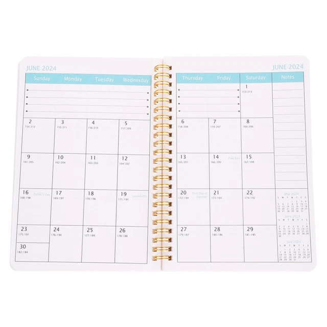 Calendar Year Day Planner Weekly Appointment Book 2024 Agenda Multifunction
