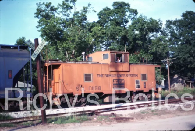 Duplicate Slide SCL #01158 Caboose Seaboard Coast Line 1976 Action