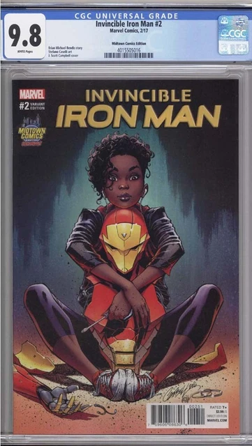 Invincible Iron Man #2 Cgc 9.8 J. Scott Campbell Variant Ironheart