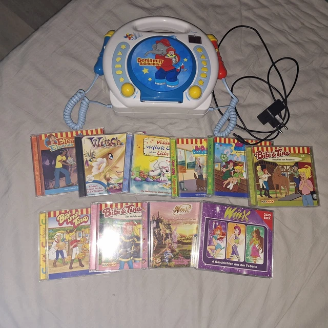 BENJAMIN BLÜMCHEN KINDER CDPlayer Karaokefunktion Mikrofone mit