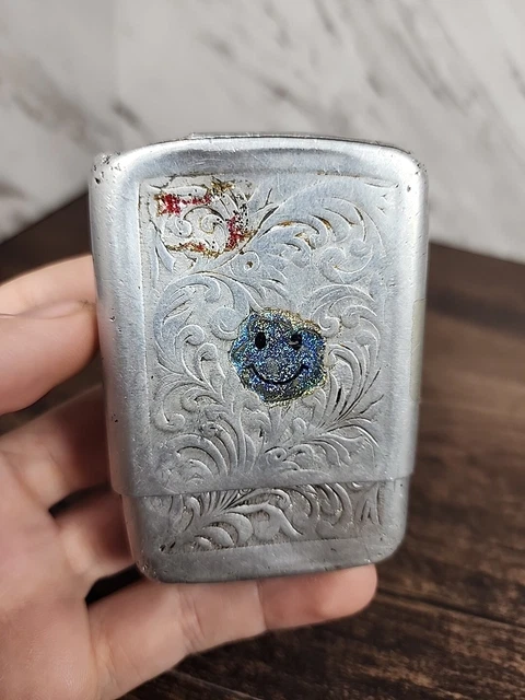 VINTAGE FANCY ALUMINUM Cigarette Pack Case - Park Industries Murfreesboro Tenn. $23.80