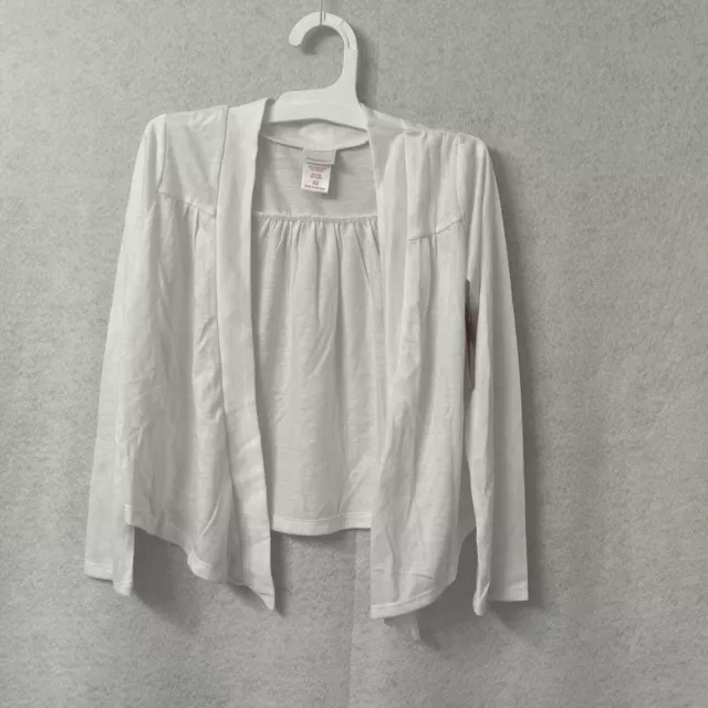 XHILARATION Junior's White Cropped Cardigan - Size X-Small NEW