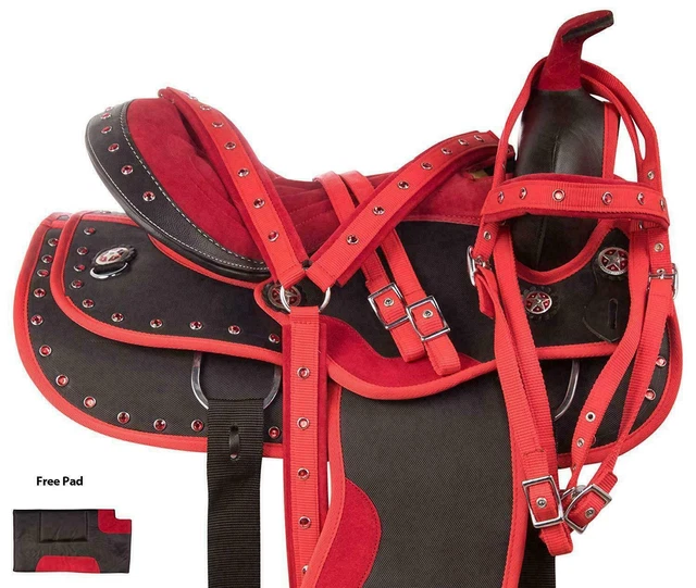 Plaisir synthétique / Sentier Western Adult Barrel Racing Horse Riding...