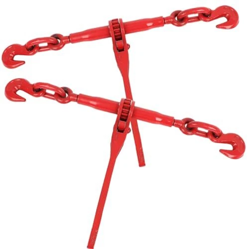 GPOAS Ratchet Chain Binder 1/2 to 5/8 Inch, 2 Pack Load Binders 13000 LBS Wor...