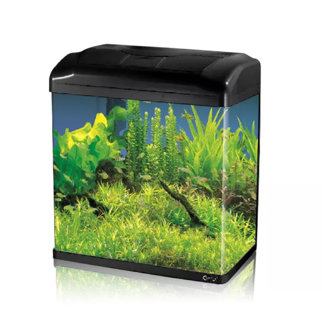 7.4L Mini Small Desktop Aquarium LED Lamp Light  Glass Fish Tank Pump Filter