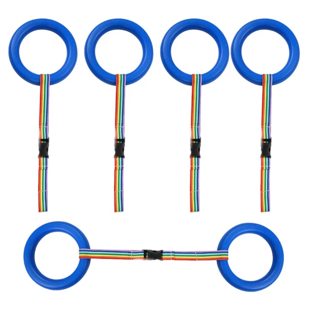 6PCS Kinder Sicherheitswanderseil Ring Kindergarten im Freien Übergang Seilgriff