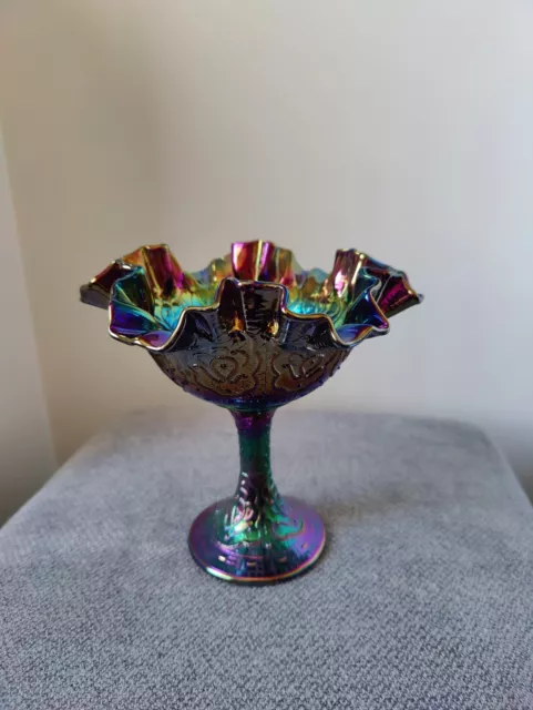 VTG Fenton Amethyst Carnival Glass Persian Medallion