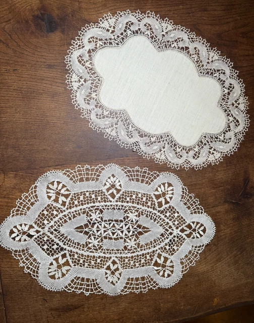 Chemin De Table Ovale Blanc Dentelle De Cluny Brodé Main 40x170 Cm – Nantua